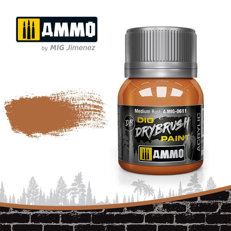 Ammo By Mig Dio Drybrush Medium Rust Paint